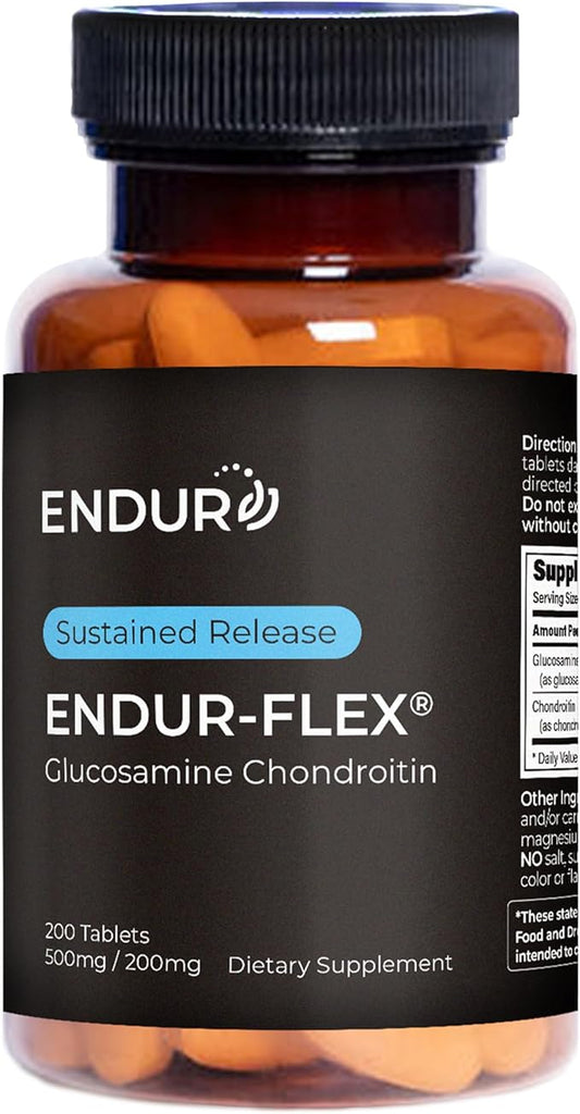 EPC ENDURANCE PRODUCTS COMPANY ENDUR-Flex Sustained Release - 500mg Glucosamine & 200mg Chondroitin - 200 Tablets - Antioxidant - Supplement for Back, Knees, Hands