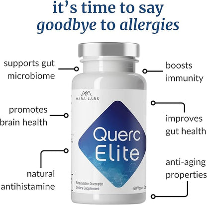 Mara Labs QuercElite Bioavailable Quercetin | 250 mg Quercetin and 250 mg Broccoli Seed Complex | 60 Vegan Capsules