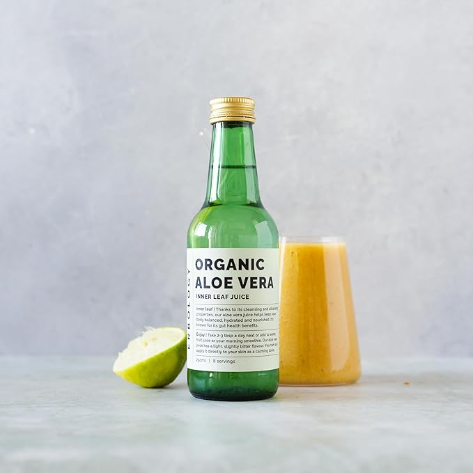 Organic Aloe Vera Inner Leaf Juice 8.5 fl oz - 8 Servings - Acemannan Polysacharides > 2500mg/l