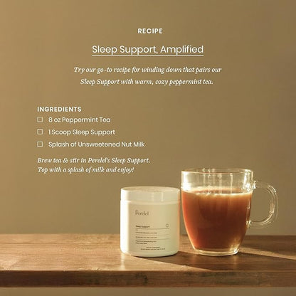 Perelel Magnesium Powder - Helps Users Unwind, Relax + Sleep - Honey Lemon Balm Drink Mix with Research-Backed Magnesium Glycinate - Breastfeeding and Pregnancy-Safe (2.96 oz)