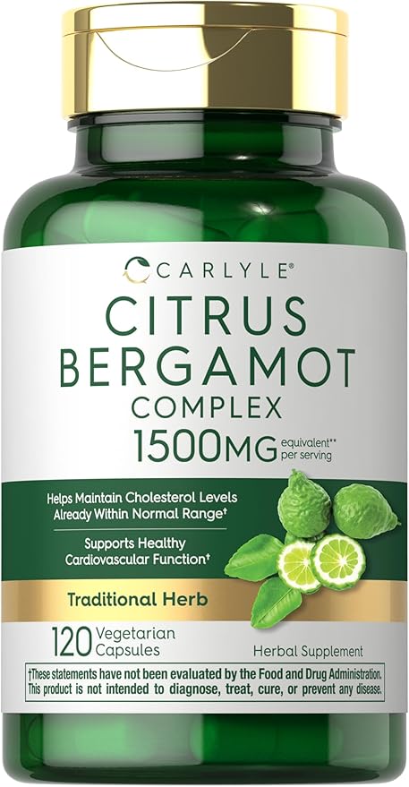 Carlyle Citrus Bergamot | 1500mg Complex | 120 Capsules | Non-GMO, Gluten Free Supplement