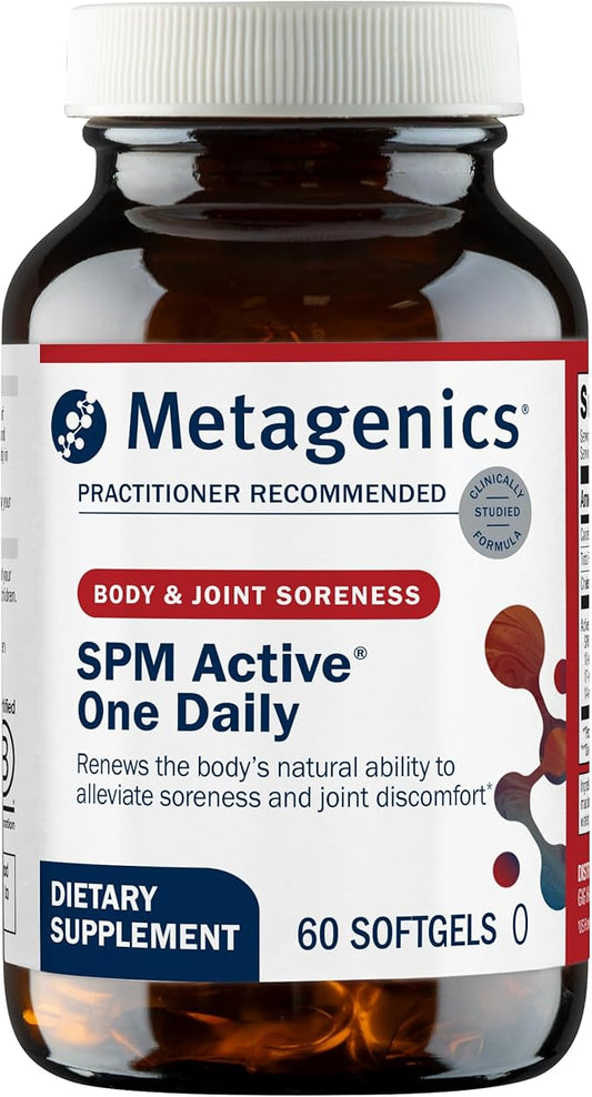 Metagenics SPM Active One Daily - Joint Soreness Supplement* - Encourages Soothing Relief* - Features Next Generation Omega Fish Oil - Non-GMO & Gluten-Free - 60 Softgels