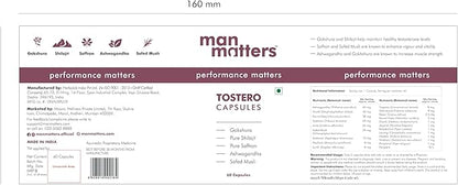 Pure Himalayan Shilajit Ashwagandha, Gokshura, Safed Musli & Kesar Capsules | 20 Natural Herbs | 60 Tablets