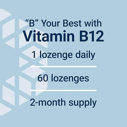 Life Extension B12 Elite, adenosylcobalamin, methylcobalamin, Two Active Forms for Brain Health & Dopamine Production, Non-GMO, Gluten-Free, Vegetarian, 60 lozenges