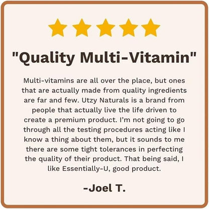 Essentially-U Multi-Nutrient | Whole Food Antioxidants + Chelated Minerals for Everyday Health | 180 Capsules
