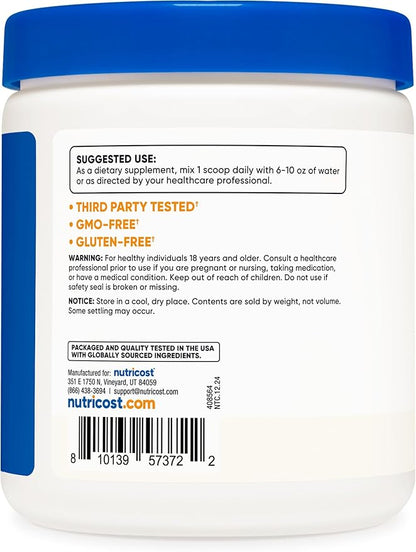 Nutricost CLA (Conjugated Linoleic Acid) 8oz (227g) Powder - Gluten Free, GMO Free CLA Supplement