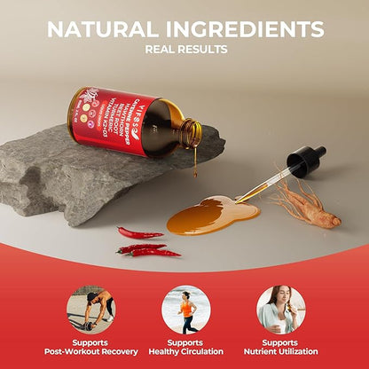 Cayenne Pepper Drops, Cayenne Pepper Extract, Liquid Drops with Hawthorn Support for Digestion Heath - 2 Bottles