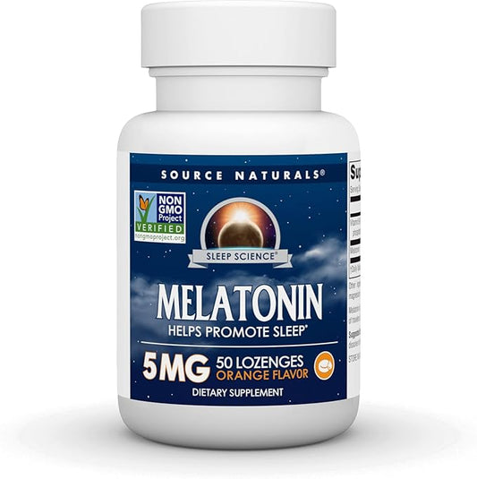 Source Naturals Melatonin 5 mg - 50 Orange Flavored Lozenges