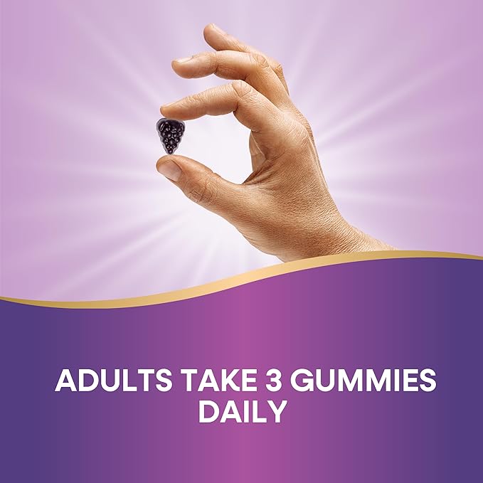 Nature's Way Alive! Immune Support* Gummies with Elderberry Extract, Vitamins C & D3, Zinc, No Gluten, Grape & Cherry Flavored, 90 Vegetarian Gummies (Packaging May Vary)