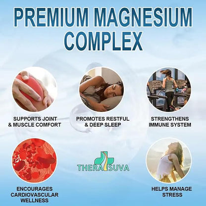 High Absorption Magnesium Complex | 6 Element Magnesium Complex for Muscle, Bone & Nerve Health - 120 Softgel Capsules, 60 Day Supply