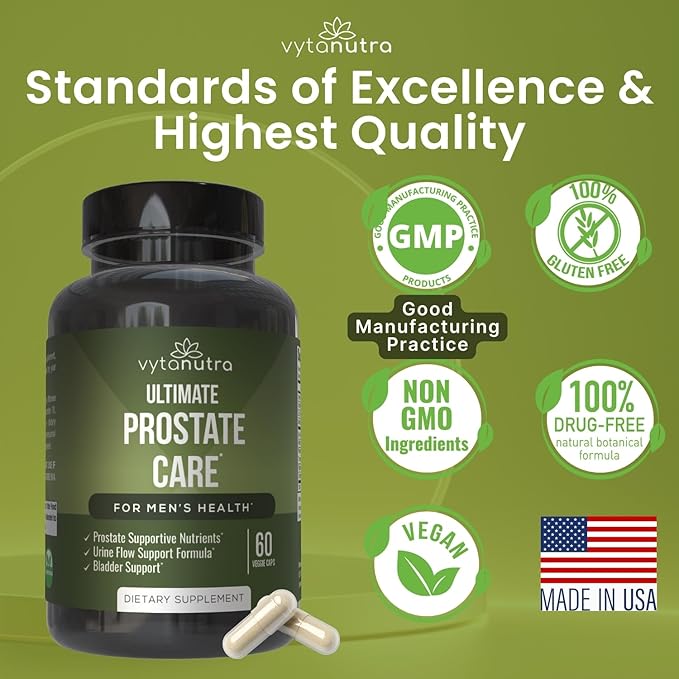Ultimate Prostate - Health Support Supplement with Saw Palmetto, Nettle Root, Pygeum, Turmeric, Zinc, Vitamin D3-60 Count (Pack of 1)