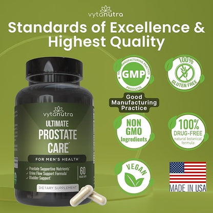 Ultimate Prostate - Health Support Supplement with Saw Palmetto, Nettle Root, Pygeum, Turmeric, Zinc, Vitamin D3-60 Count (Pack of 1)