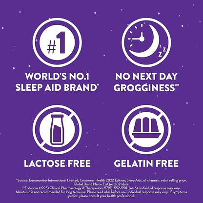 ZzzQuil Pure Zzzs, Melatonin Sleep Aid Gummies with Lavender, Valerian Root and Chamomile, Natural Wildberry Vanilla Flavor, Non-Habit Forming, Drug-Free, 24 Gummies (Pack of 4)
