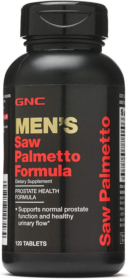 GNC Men's Saw Palmetto Formula, 120 Tablets, Supports Normal Prostate Function
