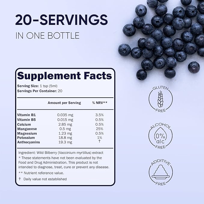 Wild Bilberry Extract for Eyes USDA Organic 3.4oz Blackcurrant Powder Bundle Freeze Dried Black Currant Extract for Smoothies