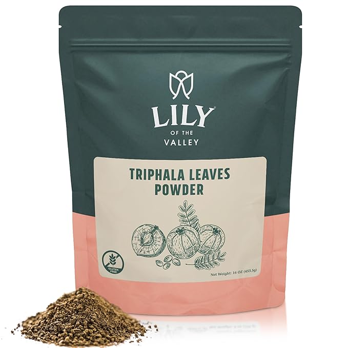 LILY OF THE VALLEY Triphala Powder - Mix of Amla, Haritaki & Bibhitaki - Sourced from India - Herbal Adaptogen Superfood - Vegan & Gluten-Free (8oz, 226g)- Package May Vary