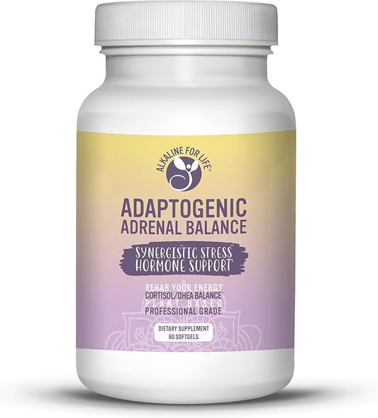 Adaptogenic Adrenal Balance - Including apadptogens: Rhodiola, Relora, Perilla, Phosphatidylcholine - Adrenal Support Supplements