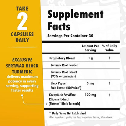 Sculpt Nation by V Shred Powerful Turmeric Supplement - Turmeric Curcumin with Black Pepper & Patented Ingredients for Joint Health - 30-Day Supply