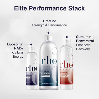 Elite Performance Bundle – High Absorption Liposomal Supplements for Energy, Recovery, and Strength - NAD+, Curcumin + Resveratrol, & Creatine (3 Pack)
