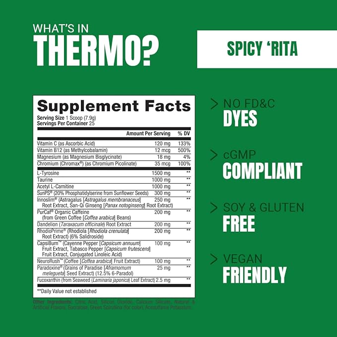 PROSUPPS Thermo Fat Burning Thermogenic Powder Spicy Rita and 3000 L-Carnitine Berry - Weight Management and Pre Workout - Energy, Mood, Appetite Control -