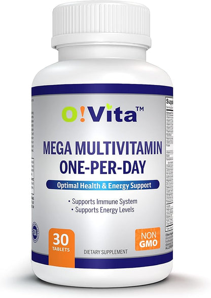Mega Multivitamin One-per-Day, Supports Immune System, foundational Health, Full Spectrum of Vitamins and Minerals, and Much More ...30-Day Supply (30 Non-GMO Tablets)