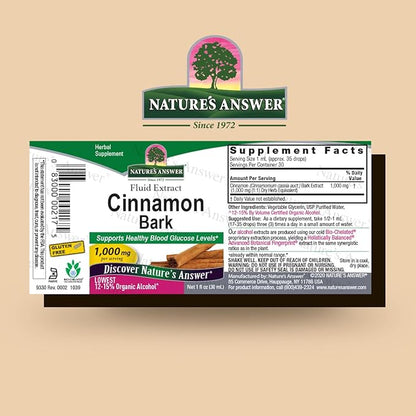 Nature's Answer Cinnamon Bark, 1-Fluid Ounce