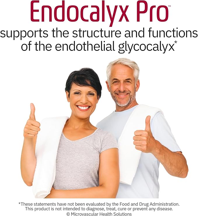 Endocalyx Pro Supplement – Endothelial Glycocalyx Support 120 Capsules - Vascular & Microcirculation Health – Clinically-Studied – Patented – Supports Nitric Oxide Functions