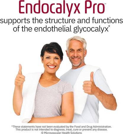 Endocalyx Pro Supplement – Endothelial Glycocalyx Support 120 Capsules - Vascular & Microcirculation Health – Clinically-Studied – Patented – Supports Nitric Oxide Functions