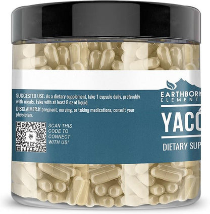 Earthborn Elements Psyllium Husk and Yacon Root Bundle, 200 Capsules, Pure & Undiluted, No Additives