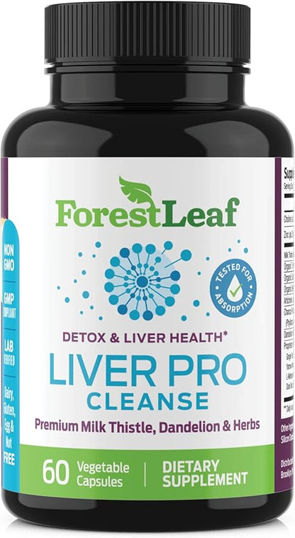 Liver Cleanse Detox & Repair - Fatty Liver Repair Detox Complex Supplement w/Choline, Zinc, Milk Thistle, Dandelion Root, Turmeric, Burdock, Artichoke - Liver Support Supplement | 60 Caps