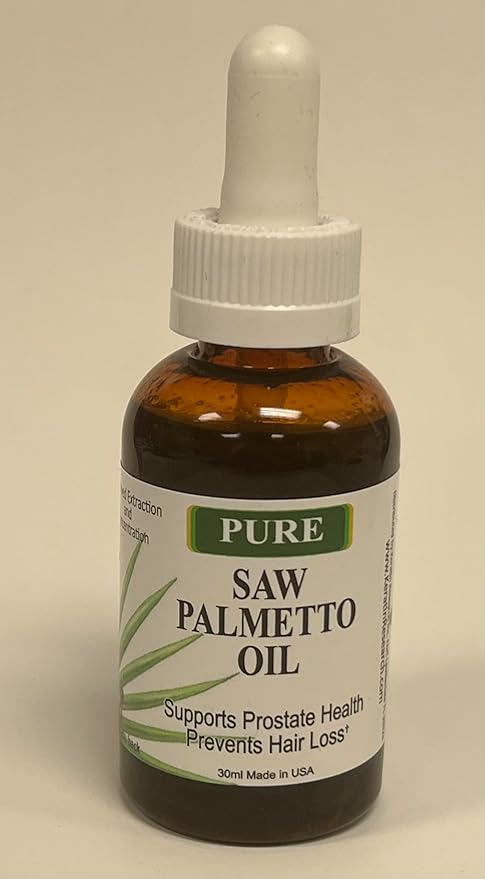 Pure Saw Palmetto Berries Oil 2x30ml Wild & Natural 60-90-day Supply Unlike Inefficient Powders, Supports Prostate Health Sleep Better Reduce Frequent Urination DHT Blocker Help Stop Hair Loss
