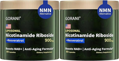 Gorani NAD+ Supplement 900MG, Nicotinamide Riboside, Liposomal Resveratrol, Quercetin - MNM Resveratrol Supplement (2)