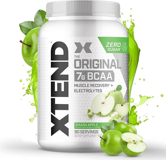 XTEND Original BCAA Powder 7g BCAA and 2.5g L-Glutamine, Sugar Free Post Workout Muscle Recovery Drink with Amino Acids for Men & Women, 90 Servings