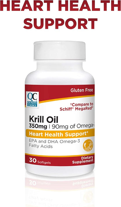 Quality Choice Krill Oil 350 Mg Softgels 30Ct