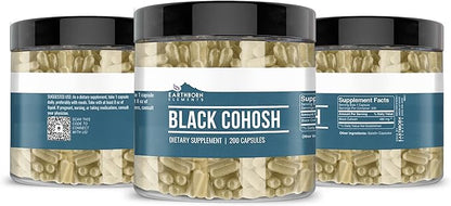 Earthborn Elements Black Cohosh 200 Capsules, Pure & Undiluted, No Additives