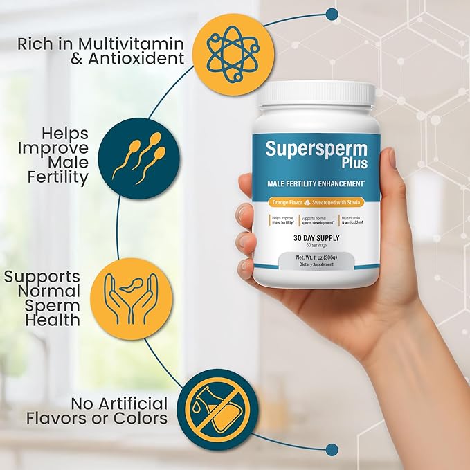 Male Fertility Supplement with L-Carnitine and L-Arginine, Preconception Fertility Formula for Optimal Count & Healthy Volume Production,1 Month Supply (60 doses) in Powder.