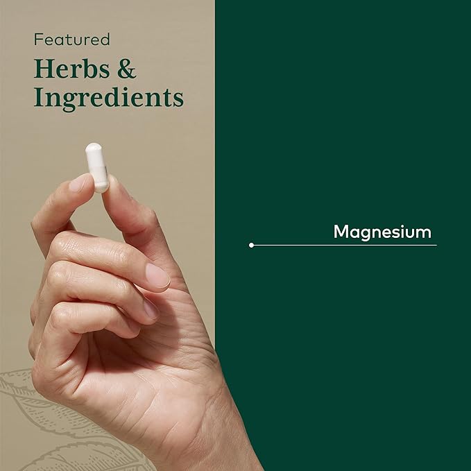 Gaia Herbs PRO Magnesium Glycinate 400mg - Highly Absorbable Supplement Supports Relaxation - Energy Support Supplement with Magnesium Glycinate* - Vegan, Gluten-Free - 180 Capsules (60 Servings)