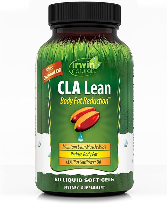 Irwin Naturals CLA Lean Body Fat Reduction - Helps Reduce Body Fat & Increase Muscle Tone - 80 Liquid Soft-Gels
