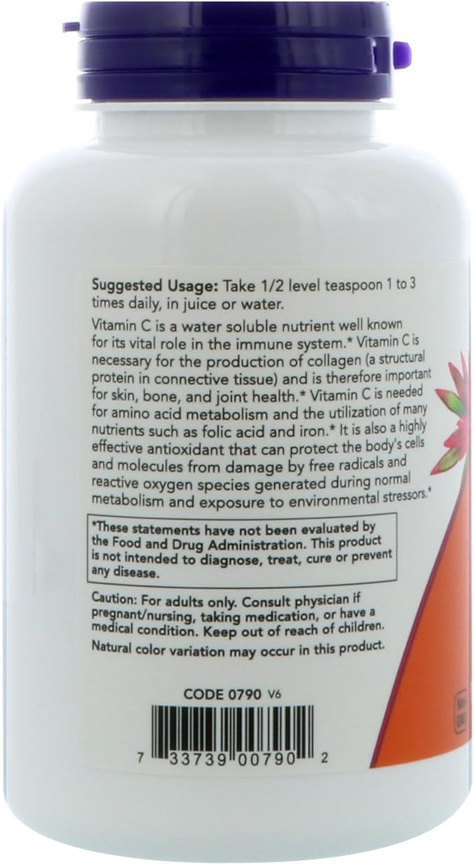 Now Foods Now Foods, (2 Pack) Vitamin C Crystals, 8 oz (227 g)