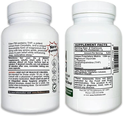 Eden Daily Sleep [New GABA Free Formula] – Fall Asleep Faster, Relax Your Muscles, Promote Deep and Restful Sleep (30 Vegan Capsules)