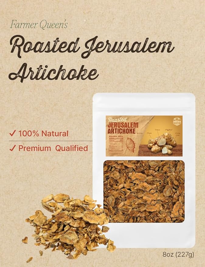 (8oz) Farmer Queen Roasted Jerusalem Artichoke Helianthus Tuberosus Rich Inulin Polyphenol Dietary Fibe 볶은 돼지감자