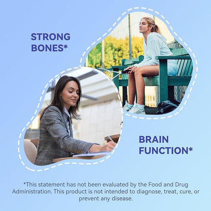 Magnesium Supplement with Vitamin D3 K2- Chelated Magnesium Complex 1800mg - Magnesium L-Threonine & Glycinate -120 Capsules