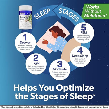 Weider Melatonin Free Sleep Aid Supplement with KSM-66 Ashwagandha, Magnesium, Lavender, Lemon Balm, Chamomile, Valerian and Passionflower Extracts, Hormone & Drug- Free, Non-Habit Forming, 120ct
