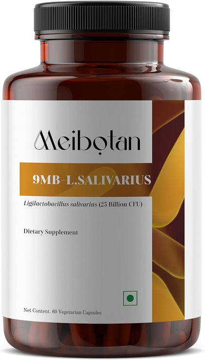 L-Salivarius Probiotics Bacteria with 25 Billion CFU for Women & Men, Helps in Improving The Metabolic Profiling, Promotes Good Bacteria and Balanced Internal Enviroment - 60 Veggie Capsules