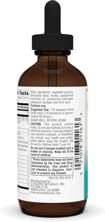 Source Naturals Wellness Herbal Resistance Liquid with Echinacea, Coptis, and Yin Chiao, Immune Support* - Alcohol Free - 2 OZ