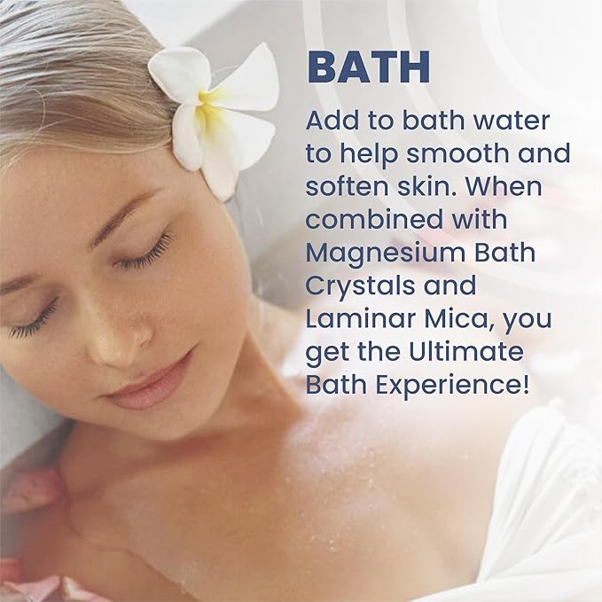 Heath and Wisdom Magnesium Snow - Magnesium Bath Soak, Magnesium Soak Bath, Magnesium Carbonate Powder, Magnesium for Bath, Calm Magnesium Powder, Magnesium Foot Soak, Magnesium for Skin - 2.65 Ounces