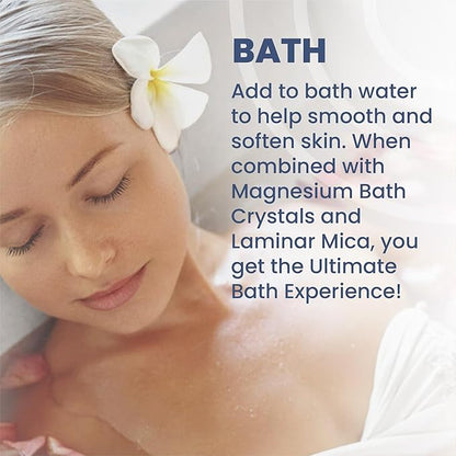 Heath and Wisdom Magnesium Snow - Magnesium Bath Soak, Magnesium Soak Bath, Magnesium Carbonate Powder, Magnesium for Bath, Calm Magnesium Powder, Magnesium Foot Soak, Magnesium for Skin - 2.65 Ounces