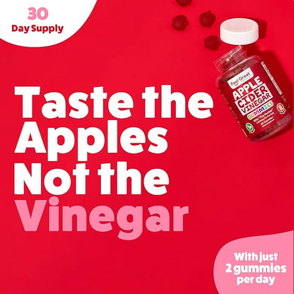 Feel Great Vitamins Apple Cider Vinegar Gummies – ACV with The Mother for Digestive Support & Daily Wellness – Vegan, Non-GMO, 60 Gummies