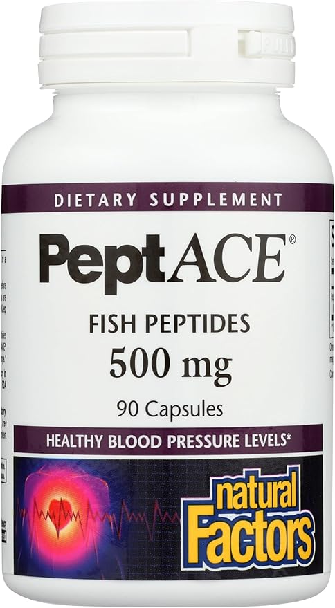 Natural Factors PEPTACE® FISH PEPTIDES 500 mg, 90 Capsules