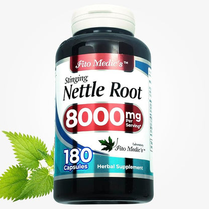 FITO MEDIC'S Lab - Stinging Nettle Root, 180 Capsules - stinging Nettle -Pure Extract, ortiga.